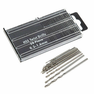 20 Twist Drill Bits Hand Drill Precision Pin HSS Woodworking Hand Drill Set Mini