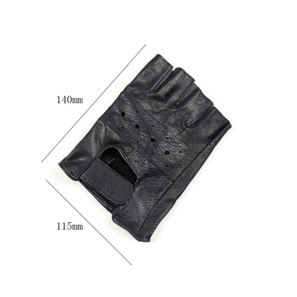 Tactical PU Leather Half Finger Gloves Fitness Fingerless Army Military Driving