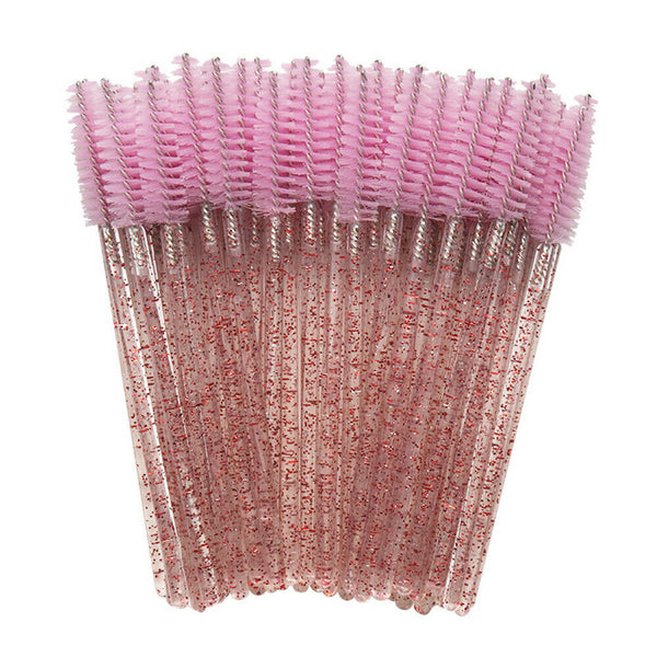 UP TO 100x Disposable Glitter Mascara Wands Lash Brush Eyelash Extensions Makeup