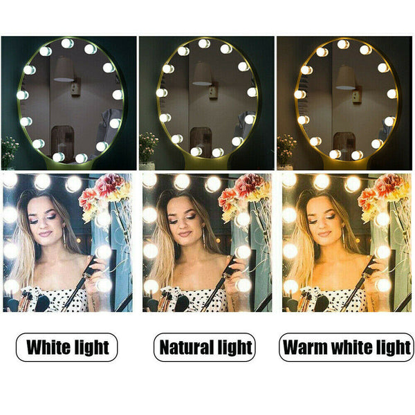 10Bulbs Dimmable Make Up Mirror Light Kit Vanity Light Makeup USB Lamp Hollywood