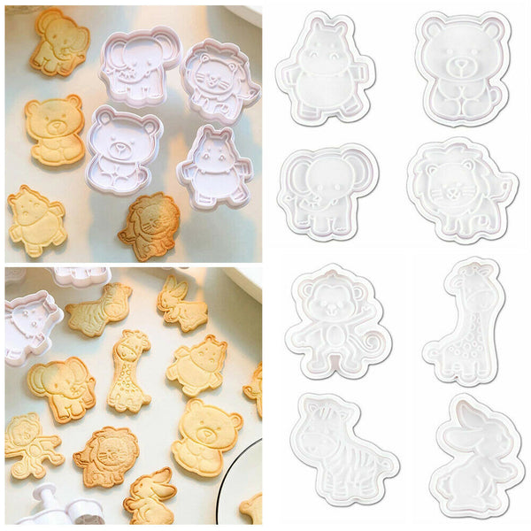 Animal Cookie Mold Plastic Biscuit Cutter Sugarcraft Jungle Party Baking Tool