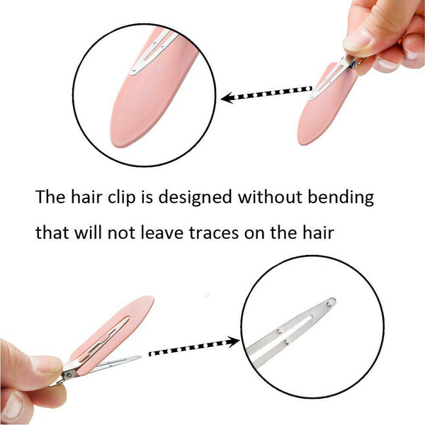 12pcs Women Lady No Bend Hair Clips No Crease Makeup Styling Hair Pin Seamless