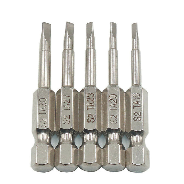 5 Pcs Magnetic S2 Alloy Steel Triangle Head Screwdriver Bit 50mm 1/4 Hex Shank