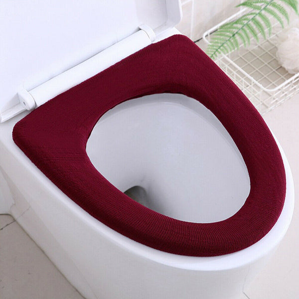 2X Bathroom Toilet Seat Closestool Washable Soft Warmer Cushion Mat Pad Cover AU