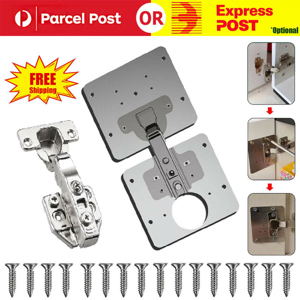 Hinge Repair Plate Stainless Steel Furniture Cupboard Mount Tool For Cabinet Lat