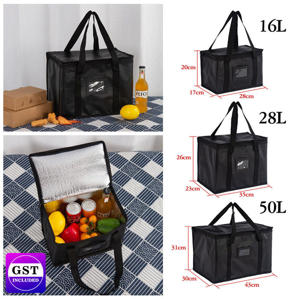 New 50L Food Delivery Insulated Bags Pizza Takeaway Thermal Warm/Cold Bag AU