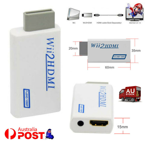 Wii to HDMI Video Converter 720P 1080P Full HD Upscaling 3.5mm Audio Adapter