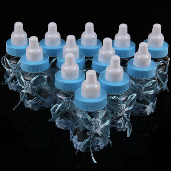 Set of 12PCS Baby Candy Box Bottle Baby Shower Gift Party Favors Christening