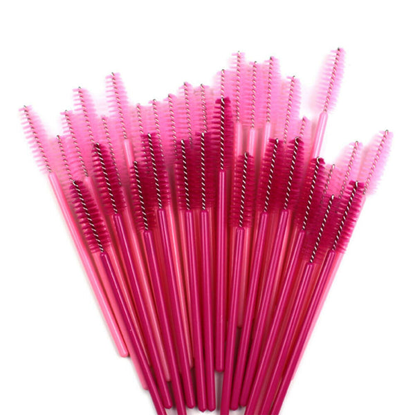1-1000PCS Pink Eyelash Brush Applicator Makeup Disposable Mascara Wands Set