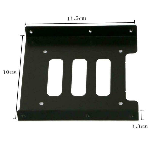 2.5 Inch SSD HDD To 3.5 Inch Metal Mounting Adapter Bracket Dock For PC Black AU