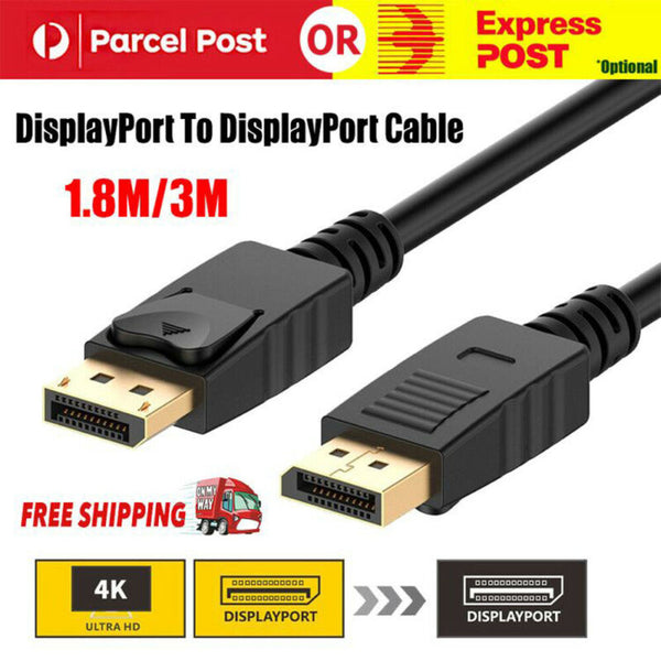 Display Port to Displayport Cable DP Male To Male Ultra HD Speed 4K*2K Support