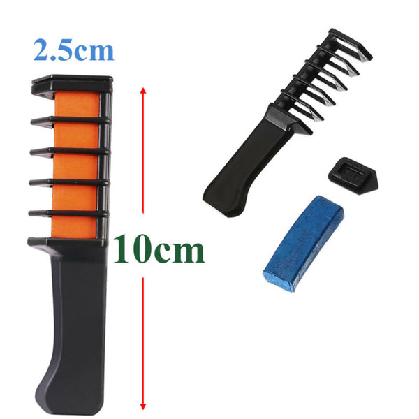 6pcs Hair Chalk Color Comb Dye Temporary Disposable DIY Tool Kit Salon Washable