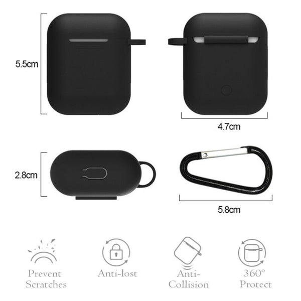 5 in 1 Set Strap Holder & Silicone Case Cover Skin For Apple Airpods Accessories