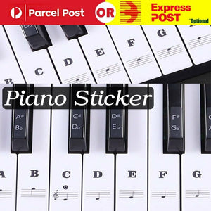 Music Keyboard Piano Stickers 88/61/54/49 Key removable white Laminted stickers