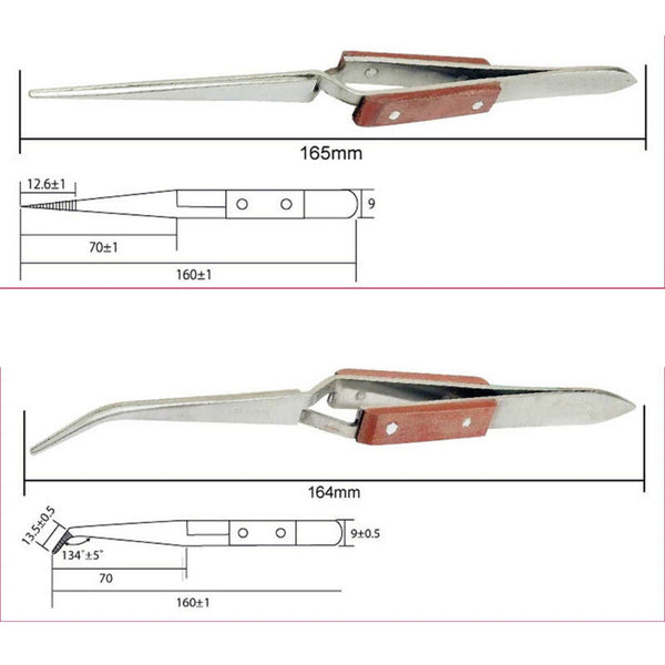 DIY Cross Locking Tweezer Jewelry Soldering Closing Bent Stright Repair Tool Kit