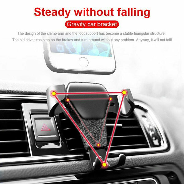 Universal Gravity Car Holder Mount Air Vent Stand Cradle For Mobile Cell Phone