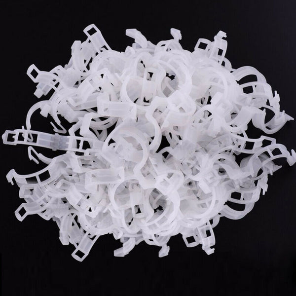 50/100/200Pcs Tomato Greenhouse Garden Plant Support Veggie Clips Trellis Twine