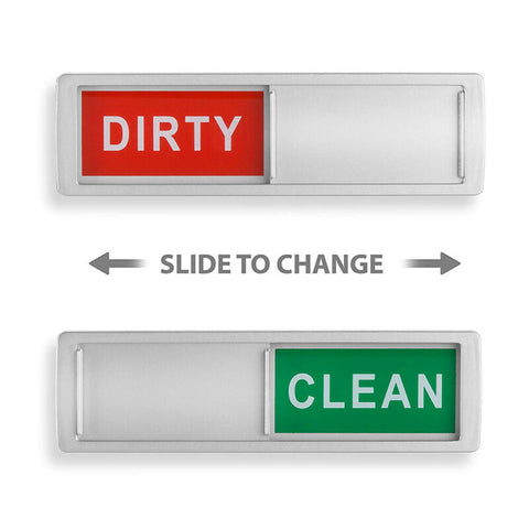 Magnet Clean Dirty Dishwasher Indicator Sign with Non-Scratch Magnetic Backing