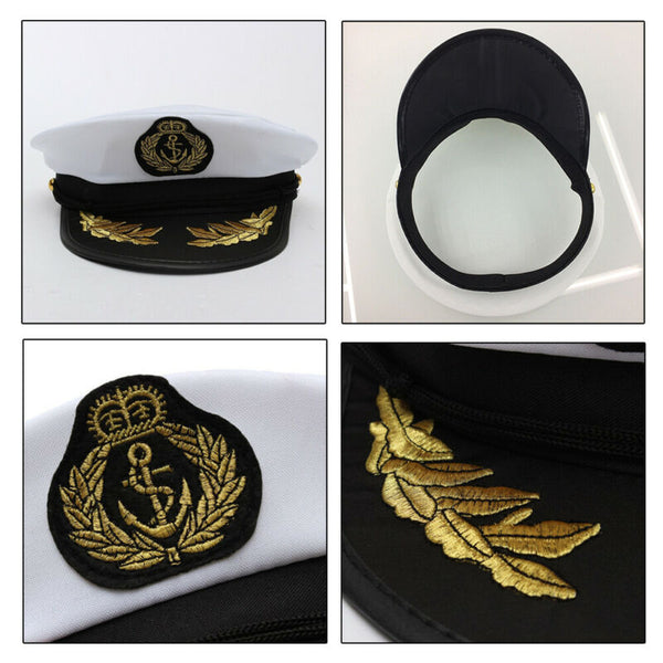 Sexy Sailor Cap Boat Captain Hat For Navy Skipper Costume Fancy Marine Dress