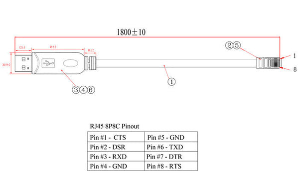 USB TO RJ45 Serial Console Cable Express Net Cable for Cisco Routers FTDI AU