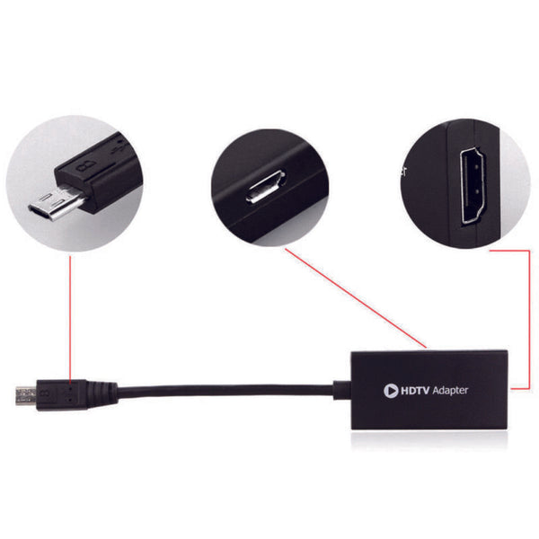 niversal MHL Micro USB to HDMI Cable 1080P HD TV Adapter for Android Phones