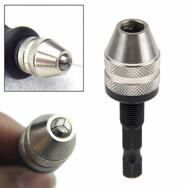 0-3.6mm Keyless Chuck Plug Quick Change Adapter Drill Bit 1/4“ Hex Shank AU