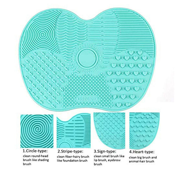 Makeup Cosmetic Silicone Brush Cleaner Washing Pad Mat Scrubber Board Cleaning