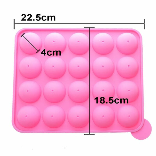 Silicone Cake Cookie Mould Lllipop Pop Chocolate Jelly Baking Candy Tray Round