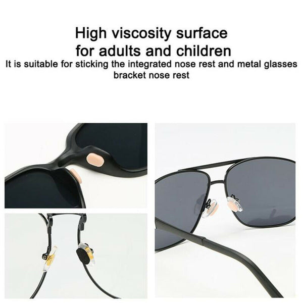 24X Soft Foam Anti-Slip Stick On Eyeglass Sunglasses Glasses Nose Pads Holder AU