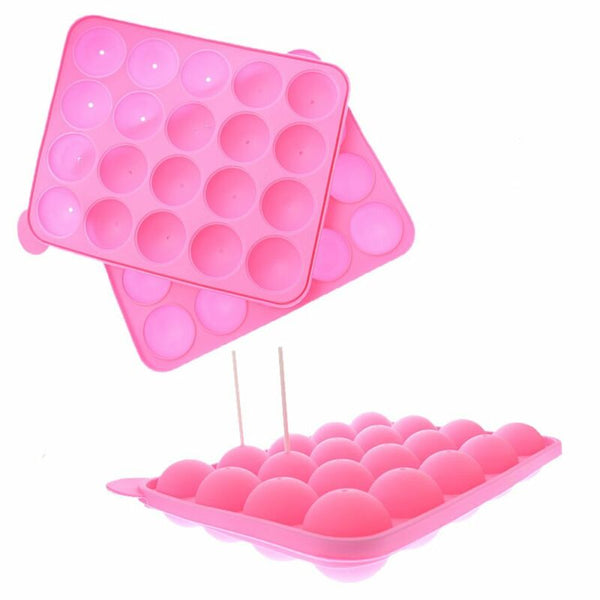 Silicone Cake Cookie Mould Lllipop Pop Chocolate Jelly Baking Candy Tray Round