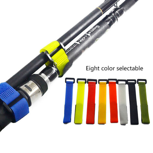 Fishing Rod Tie Strap Tackle Wrap Band Pole Holder Fastener Fish Accessory