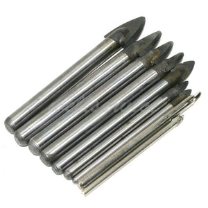 3/4/5/6/8/10/12/14/16mm Mirror Ceramic Tile Glass Drill Hole Bits Set Spear Head