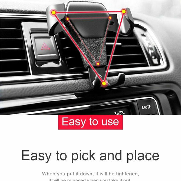 Universal Gravity Car Holder Mount Air Vent Stand Cradle For Mobile Cell Phone