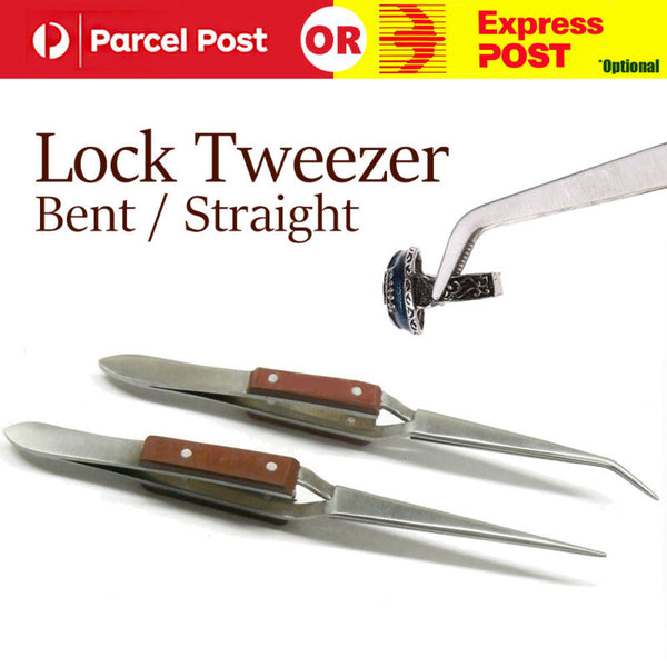 DIY Cross Locking Tweezer Jewelry Soldering Closing Bent Stright Repair Tool Kit