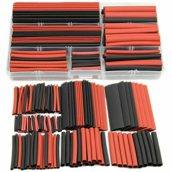 150pcs 2:1 Polyolefin Heat Shrink Tubing Tube Sleeving Wrap Wire Kit Cable AU