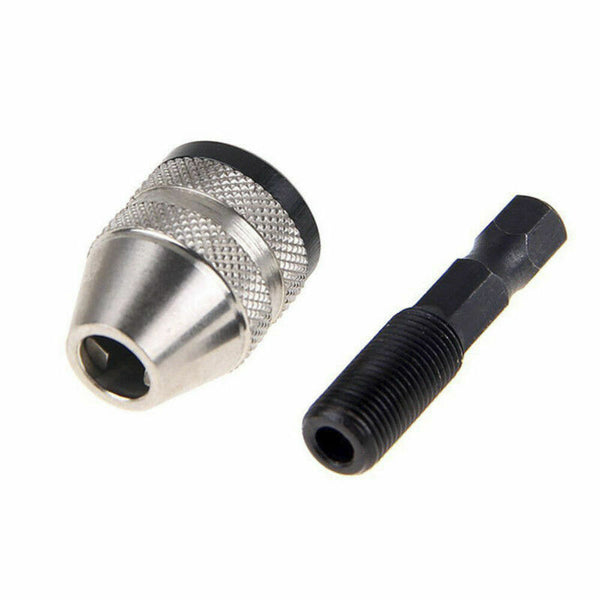 0-3.6mm Keyless Chuck Plug Quick Change Adapter Drill Bit 1/4“ Hex Shank AU