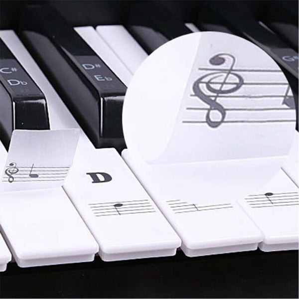 Music Keyboard Piano Stickers 88/61/54/49 Key removable white Laminted stickers