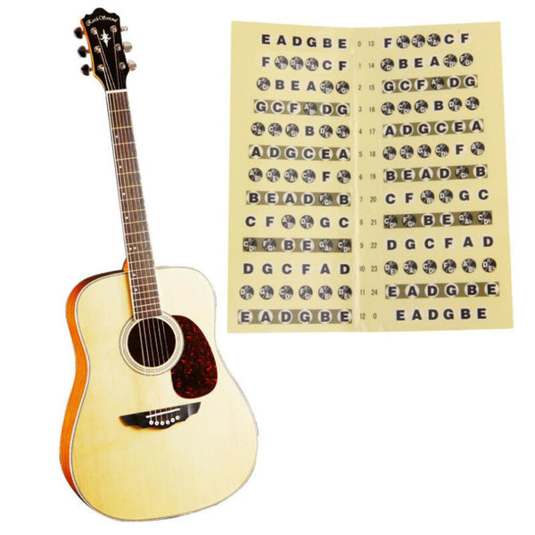 Guitar Fretboard Sticker Frets Note Decal Beginners Learning Music Lesson