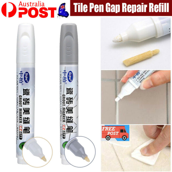 Tile Repair Pen Wall-Gap Refill Grout Refresher Marker Bathroom Cleaner