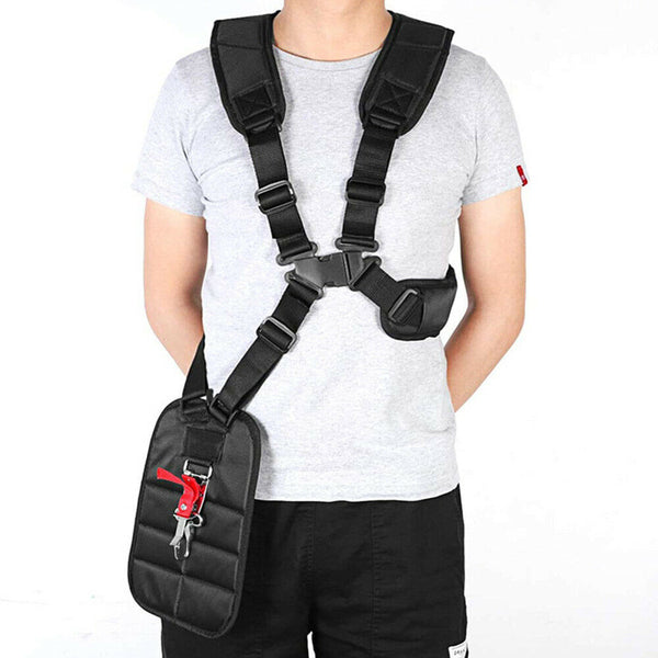 Double Shoulder Strap Harness For Brushcutter Whipper Snipper Trimmers Universal