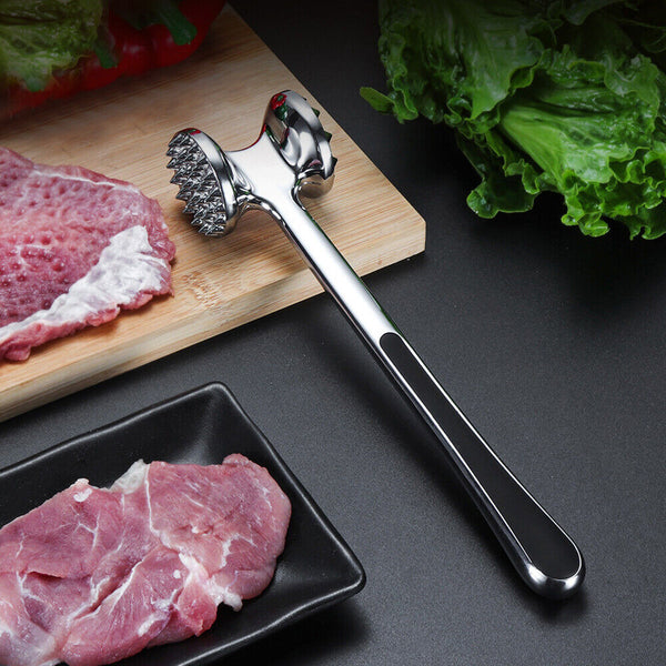 Double Sides Meat Tenderizer Tool Meat Tenderizer Tool Hammer Stainless Steel AU