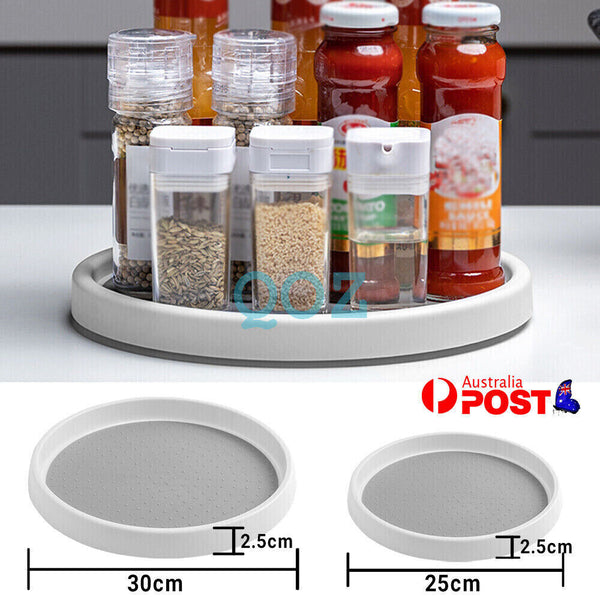 1/2* 25/30cm Non-Skid Turntable Pantry Tray FORLazy Susan Storage Organizer Rack