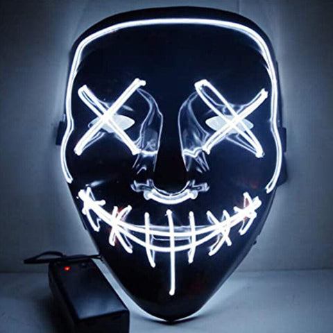 Halloween Masks LED Mask Light Up Purge Glowing Light Costume Cosplay Party