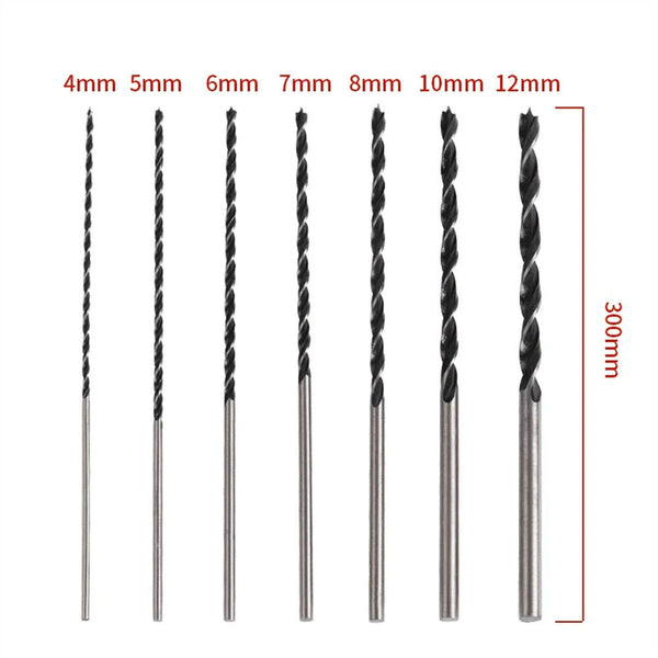 300MM Extra Long Wood Drill Bits Brad Point Woodworking Set 4 5 6 7 8 10 12mm