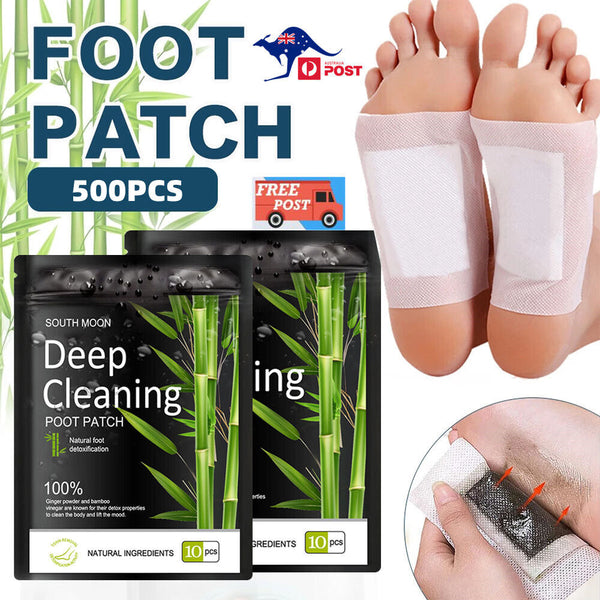 500 Pack Detox Foot Patches Pads Natural plant Toxin Removal 500 Sticky Adhesive