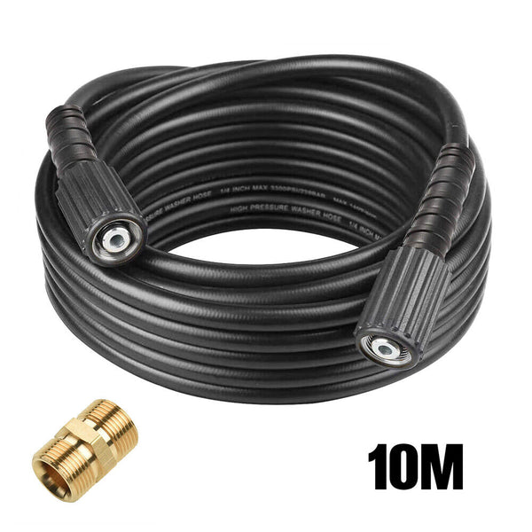 10M High Pressure Washer Hose Replacement M22 Connector 14mm Water Cleaning Pipe