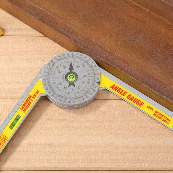 Saw Protractor Angle Finder Goniometer Ruler Miter Drawing Measuring Level Tools