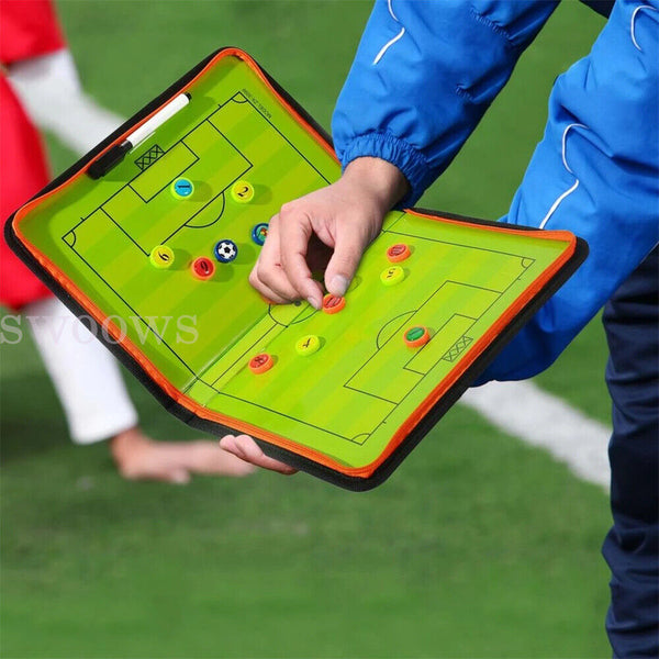 Portable zipper Soccer Football Tactical Board Guidance Training Aid Coaching