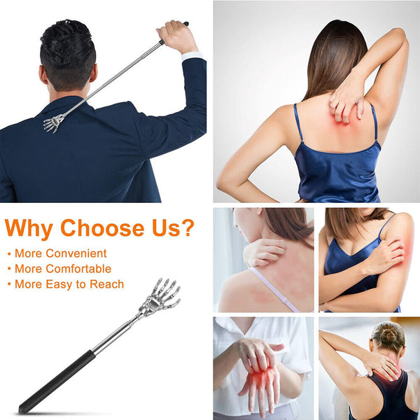 1-10x Extendable Back Scratcher Metal Claw Telescoping Backscratcher Massager