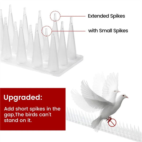 Bird Spikes Deterrent Anti Cat Human Possum Spiked Fence Mouse Pest Control